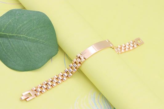Elegant Rose Gold Bracelet in Polished Link Design, XPBL1139 (2114-8)