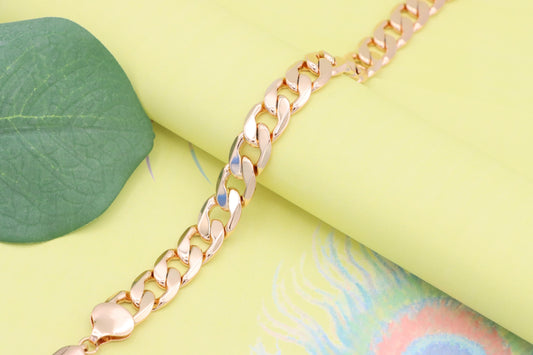Bold Rose Gold Chunky Link Bracelet in High-Quality Brass Finish, XPBL1151 (2115-10)