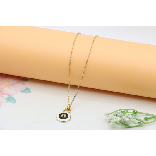 Rose Gold Plated Initial "B" Pendant Necklace, XPNL0310 (2031-10)