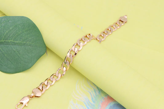 Chunky Rose Gold Link Chain Bracelet in High Quality Brass, XPBL1154 (2116-3)