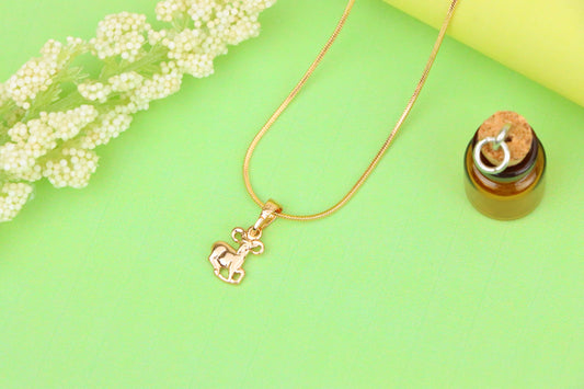Rose Gold Aries Ram Pendant in Gold Plated Brass, XPPT1462 (2137-2)