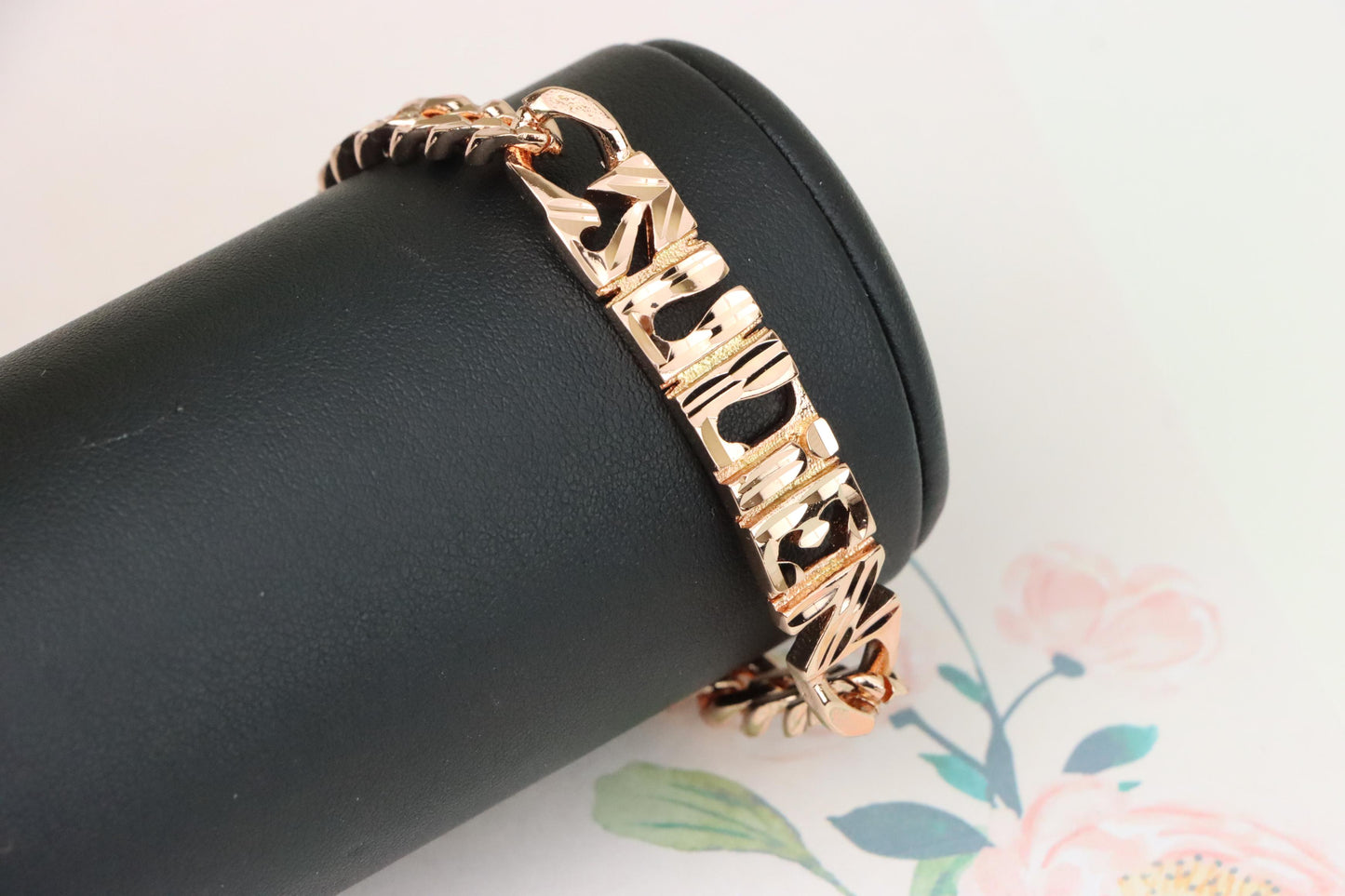 Rose Gold Designer Bracelet with "Sudien" Text Detailing, XPBL1155 (2116-4)