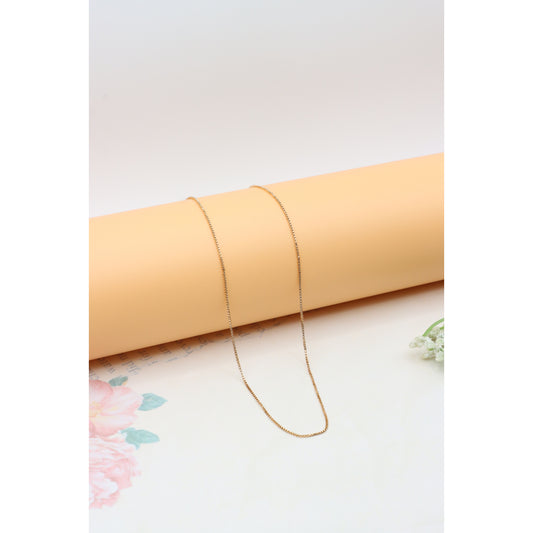 Elegant Rose Gold Box Chain Necklace for Everyday or Layered Look, XPNL0317 (2032-7)