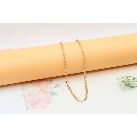 Chunky Rose Gold Chain Necklace in High-Quality Gold-Plated Brass, XPNL0322 (2033-2)