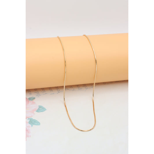 Elegant Rose Gold Snake Chain Necklace, XPNL0326 (2033-6)
