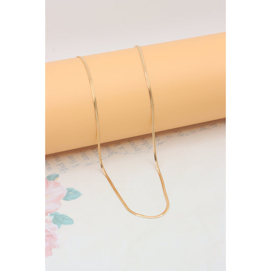 Elegant Rose Gold Herringbone Chain Necklace, XPNL0327 (2033-7)
