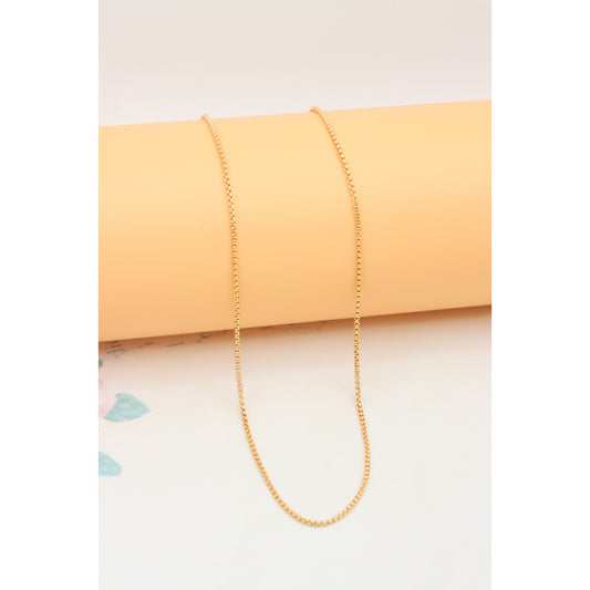 Elegant Rose Gold Box Chain Necklace, XPNL0341 (2035-1)