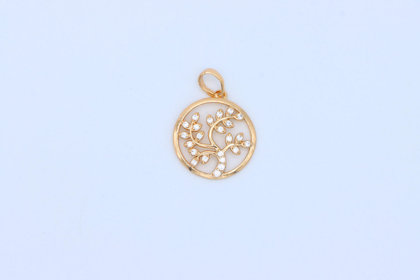Rose Gold Tree of Life Pendant with Sparkling Leaf Crystal Accents, XPPT1488 (2138-7)