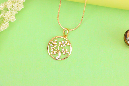 Rose Gold Tree of Life Pendant with Sparkling Leaf Crystal Accents, XPPT1488 (2138-7)