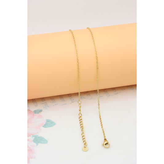 Yellow Gold Heart Charm Necklace with Adjustable Chain, XPNL0356 (2036-6)