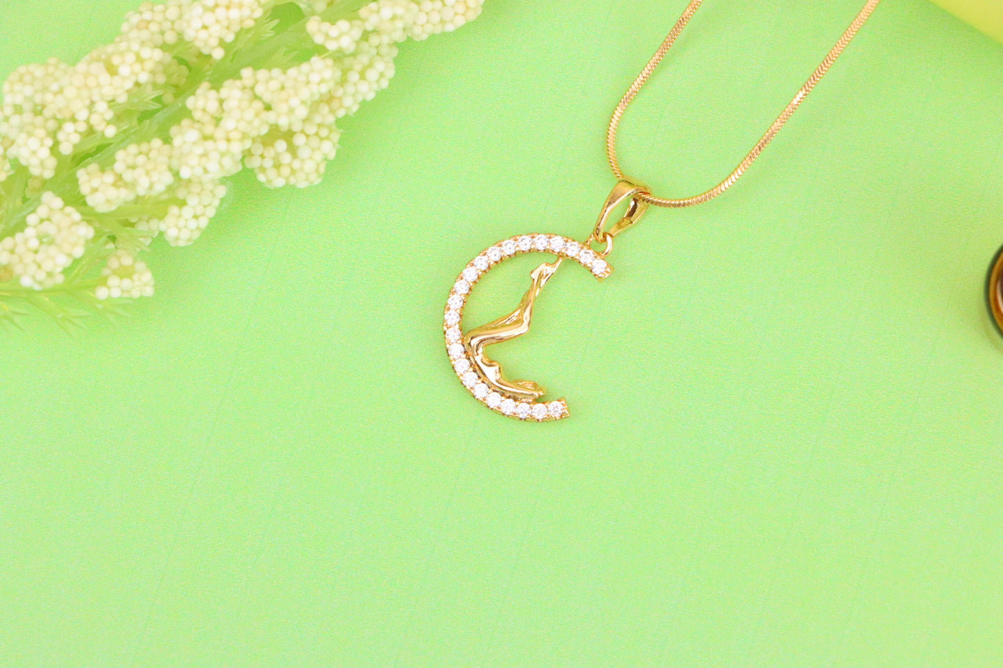 Round Rose Gold Tree Pendant with Sparkling Crystal Accents, XPPT1507 (2139-10)