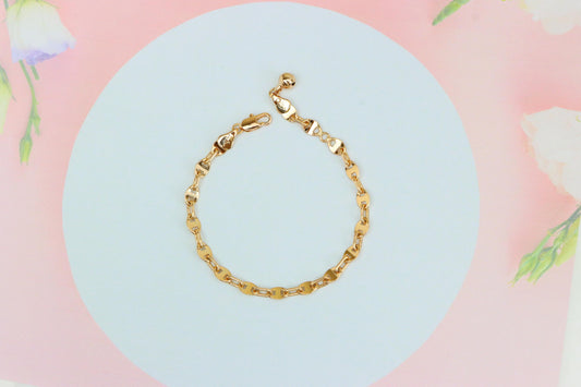 Chunky Rose Gold Anklet with Bold Links in Polished Finish, XPAL1067 (2107-6)