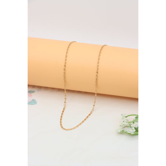 Elegant Rose Gold Plated Chain Necklace with Classic Pattern, XPNL0391 (2040-1)