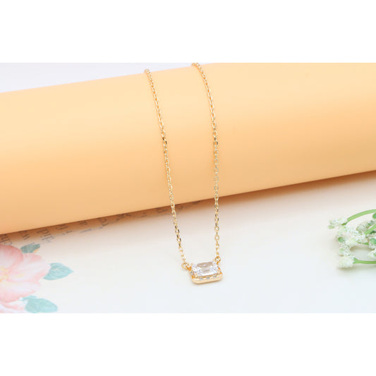 Elegant Rose Gold Necklace with Crystal Charm, XPNL0392 (2040-2)