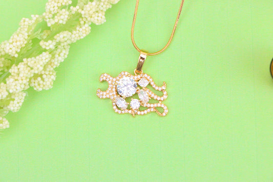 Rose Gold Sparkling Mermaid Tail Pendant with White CZ Crystals, XPPT1539 (2143-2)