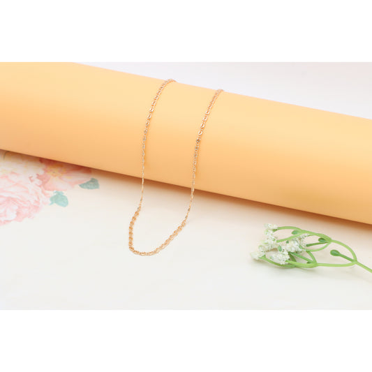 Elegant Rose Gold Necklace with Textured Chain &amp; Adjustable Length, XPNL0402 (2041-2)