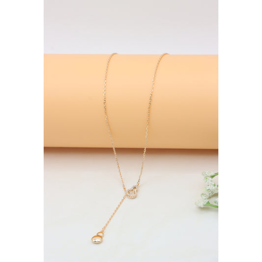 Rose Gold Necklace with Dual Heart Drop Pendant – Elegant Design, XPNL0412 (2042-2)