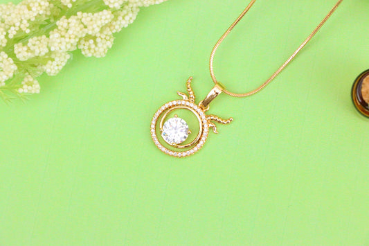 Rose Gold Taurus Pendant with Sparkling Cubic Zirconia Accent, XPPT1549 (2143-2)