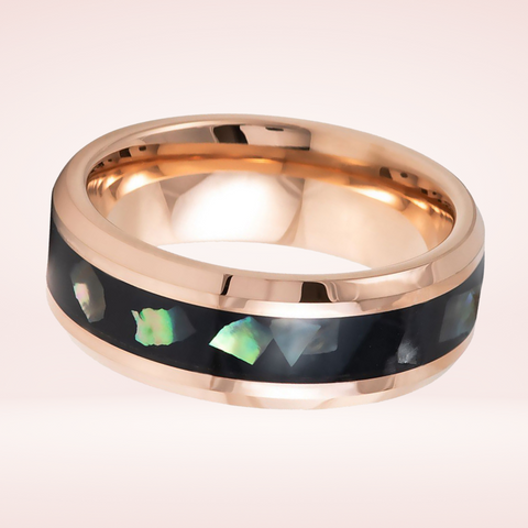 Rose Gold Tungsten Wedding Ring, 8mm Wedding Ring, Anniversary Ring, Tungsten Carbide Ring, Anniversary Ring, Engagement Ring,Rose Gold Band